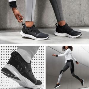 Under Armour Women's Drift 2 Black and White Running Shoes Size 7 1/2